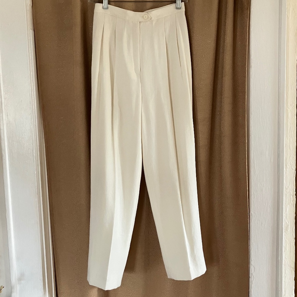 Winter White Lined Pants Size 4 - image 2